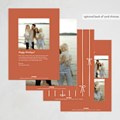 "lines of bows" - Holiday Cards in Cider by Ellen Schlegelmilch - Back of Card Options