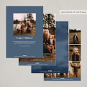 "Moodboard" - Holiday Cards in Midnight by Everett Paper Goods - Back of Card Options