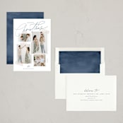 "Moodboard" - Holiday Cards in Midnight by Everett Paper Goods - Assembled