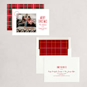 "Modern Move" - Holiday Cards in Cardinal by Owl and Toad - Assembled