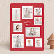 "Modern Snapshots" - Holiday Cards in Berry by Hooray Creative - Front