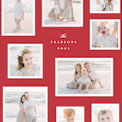 "Modern Snapshots" - Holiday Cards in Berry by Hooray Creative - Detail