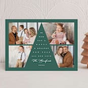 "Tree Top" - Holiday Cards in Emerald by Lauren Chism - Front