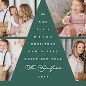 "Tree Top" - Holiday Cards in Emerald by Lauren Chism - Detail
