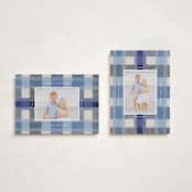 "cozy checked plaid" - Holiday Cards in Blueberry by Carrie Moradi - Photo Orientation Options