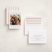 "Modern Editorial" - Holiday Cards in Cranberry by Ekko Studio - Assembled