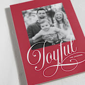 "Joyful Beauty" - Holiday Cards in Cranberry by Stacey Day - Detail