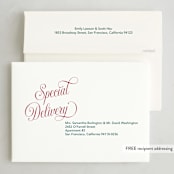 "Joyful Beauty" - Holiday Cards in Cranberry by Stacey Day - FREE Recipient Addressing