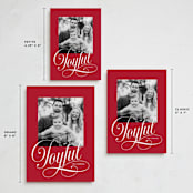 "Joyful Beauty" - Holiday Cards in Cranberry by Stacey Day - Formats Available