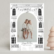 "Holiday Terrace" - Holiday Cards in Ink by Baumbirdy - Front