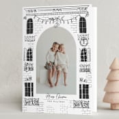 "Holiday Terrace" - Holiday Cards in Ink by Baumbirdy - Folded Card