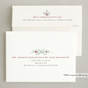 "Holly Leaves Border" - Holiday Cards in Mint by Cass Loh - FREE Recipient Addressing
