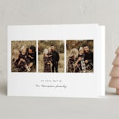 "Very Merry Trio" - Holiday Cards in Snow by Heather Cairl - Folded Card
