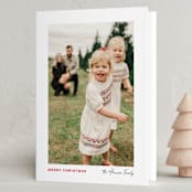 "Modern Border" - Holiday Cards in Candy Cane by Jessie Steury - Folded Card