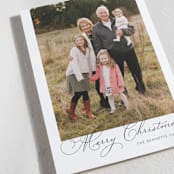 "Uptown Script" - Holiday Cards in Tuxedo by Carolyn MacLaren - Detail