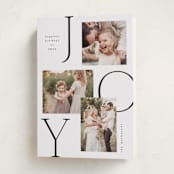 "Joy Trio" - Holiday Cards in Snow by Kelly Schmidt - Folded Card