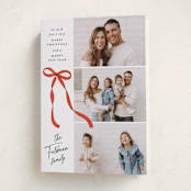 "Ascend" - Holiday Cards in Poinsettia by Paper Raven Co. - Folded Card