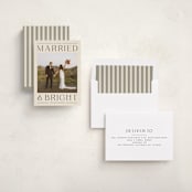 "Happy Headlines" - Holiday Cards in Licorice by Ekko Studio - Assembled