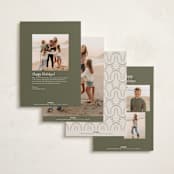 "Victorian" - Holiday Cards in Olive by Meagan Christensen - Back of Card Options