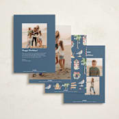 "Beach Holidays" - Holiday Cards in Sea Salt by Sarah Knight - Back of Card Options