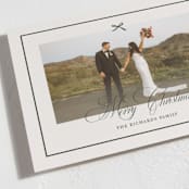 "Elegant Bow Holiday" - Holiday Cards in Evergreen by Chelsea Petaja - Detail