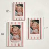 "painted lines" - Holiday Cards in Berry by Christy Hy Lee - Formats Available