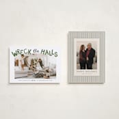 "wreck the halls with boughs of jolly" - Holiday Cards in Tree Farm by Kamala Nahas - Photo Orientation Options