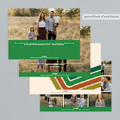 "Groovy Stripe" - Holiday Cards in Avocado by 2birdstone - Back of Card Options