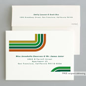 "Groovy Stripe" - Holiday Cards in Avocado by 2birdstone - FREE Recipient Addressing