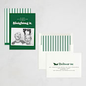 "Sleighing It" - Holiday Cards in Elf by Corinne Malesic - Assembled