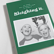 "Sleighing It" - Holiday Cards in Elf by Corinne Malesic - Detail