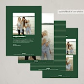 "Us Again" - Holiday Cards in Pine by Robert and Stella - Back of Card Options