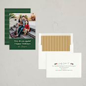 "Us Again" - Holiday Cards in Pine by Robert and Stella - Assembled