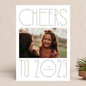 "Broad Deco" - Holiday Cards in Snow by Amy Kross - Front