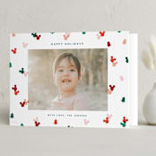 "Disney's Mickey Confetti" - Holiday Cards in Cherry by Ellen Schlegelmilch - Folded Card