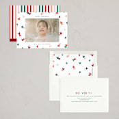 "Disney's Mickey Confetti" - Holiday Cards in Cherry by Ellen Schlegelmilch - Assembled