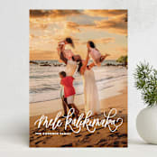 "A Very Mele Kalikimaka" - Holiday Cards in Snow by Elsa Duncan - Front