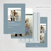 "evergreen garlands" - Holiday Cards in Winter Sky by Rebecca Durflinger - Back of Card Options