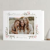 "Rustica" - Holiday Cards in Cardinal by Melanie Kosuge - Folded Card