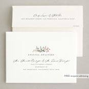 "Rustica" - Holiday Cards in Cardinal by Melanie Kosuge - FREE Recipient Addressing