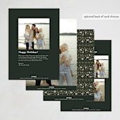 "Fair Isle" - Holiday Cards in Evergreen by Erin L. Wilson - Back of Card Options
