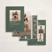 "Holiday Garland Ribbon" - Holiday Cards in Gumdrop by Jackie Crawford - Back of Card Options