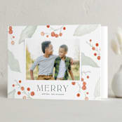 "Frosty Days" - Holiday Cards in Berry by Oscar and Emma - Karly Depew - Folded Card