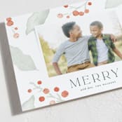 "Frosty Days" - Holiday Cards in Berry by Oscar and Emma - Karly Depew - Detail