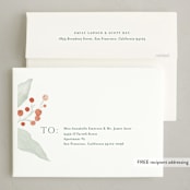 "Frosty Days" - Holiday Cards in Berry by Oscar and Emma - Karly Depew - FREE Recipient Addressing