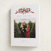 "Greenery Swag" - Holiday Cards in Santa by Everett Paper Goods - Folded Card