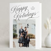 "refined" - Holiday Cards in Coal by Pixel and Hank - Folded Card