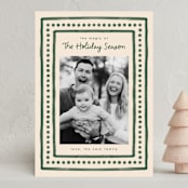 "Textiles" - Holiday Cards in Evergreen by Megan Cash - Front
