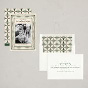 "Textiles" - Holiday Cards in Evergreen by Megan Cash - Assembled