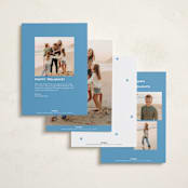 "Galerie" - Holiday Cards in Lake by Megan Davis - Back of Card Options